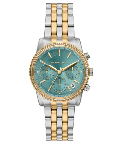 Michael Kors Women's Bryant Chronograph Two-tone Stainless Steel Watch, 35mm In Multi