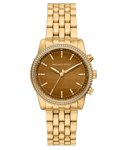 Michael Kors Women's Bryant Three-hand Gold-tone Stainless Steel Watch, 35mm