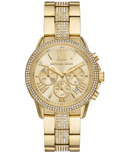 Michael Kors Women's Brynn Chronograph Gold-tone Stainless Steel Watch 40mm