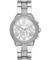 Michael Kors Women's Brynn Chronograph Stainless Steel Watch 40mm In Silver-tone