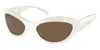 Michael Kors Burano Oval-frame Sunglasses In White