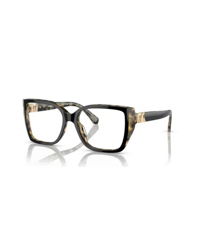 Michael Kors Women's Castello Eyeglasses, Mk4115u In Black,amber Tortoise