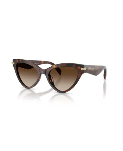 Michael Kors Women's Cat Eye Sunglasses, Roanoke Mk2259u In Brown