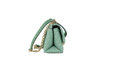 Michael Kors Women's Cece Pvc Convertible Flap Crossbody Bag Small In Sea Green In Multi