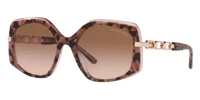 Michael Kors Women's Chyenne 56mm Pink Tortoise Sunglasses In Brown