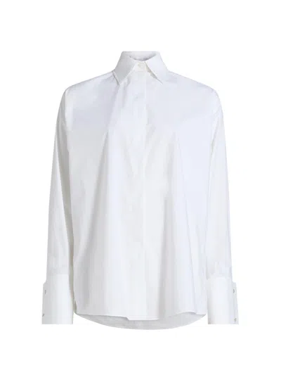 Michael Kors Women's Cut Edge Oversized Tyler Shirt In White