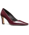 Michael Kors Darrah Crackled Patent Leather Pump In Burgundy