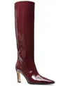 Michael Kors Women's Darrah Wide Calf Heeled Boots In Burgundy