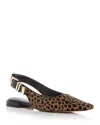 Michael Kors Darrington Cheetah Print Calf Hair Flat In Husk Multi