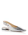 Michael Kors Women's Darrington Slingback Flats In Silver