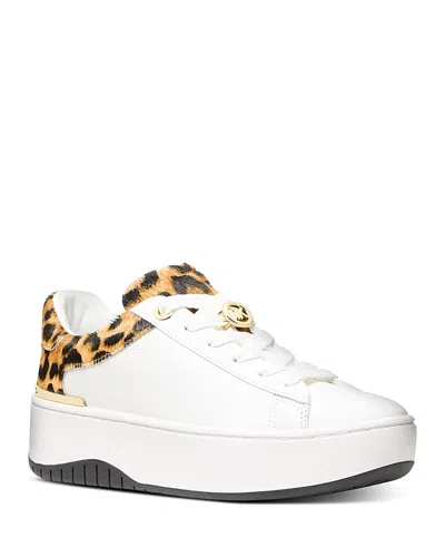 Michael Kors Women's Dottie Lace Up Sneakers In White