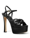 Michael Kors Women's Elena Ankle Strap Knotted Platform Sandals In Black