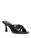 Michael Kors Michael  Elena Knotted Strap High Heel Sandals In Black