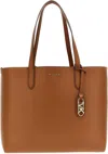 Michael Kors Large Eliza Logo-lettering Leather Tote Bag In Brown