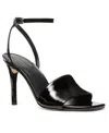 Michael Kors Elyse Patent Leather Sandal In Black