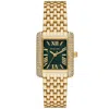 Michael Kors Women's Emery Three-hand Gold-tone Stainless Steel Watch 33 X 27mm In Black