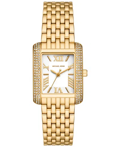 Michael Kors Women's Emery Three-hand Gold-tone Stainless Steel Watch 27mm X 33mm