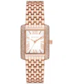 Michael Kors Women's Emery Three Hand Rose Gold-tone Stainless Steel Bracelet Watch 33mm In Rose Gold-tone