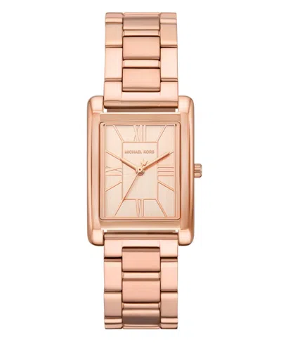 MICHAEL KORS WOMEN'S ESSEX ROSE GOLD-TONE STAINLESS STEEL WATCH, 26X36MM