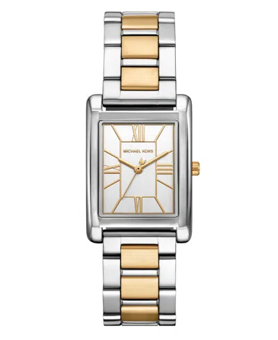Michael Kors Women's Essex Three-hand Two-tone Stainless Steel Watch, 26x36mm In Multi