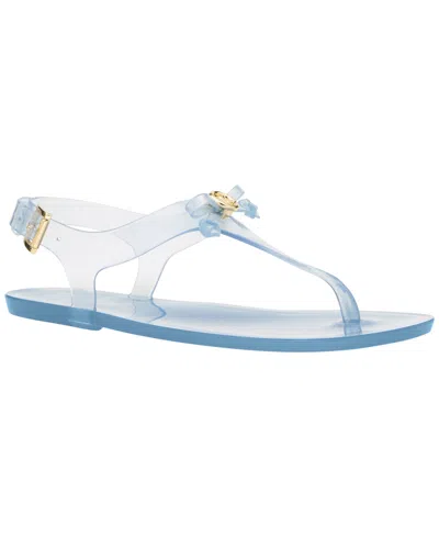 Michael Kors Women's Eva Buckle Flat Sandals In Blue