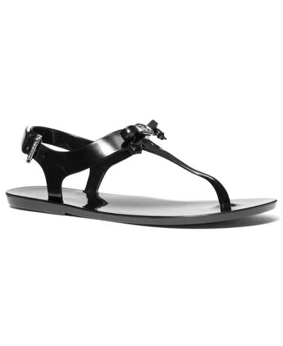 Michael Kors Women's Eva Buckle Flat Sandals In Black