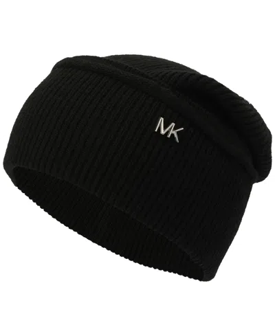 Michael Kors Women's Exposed Seam Cuff Beanie In Black