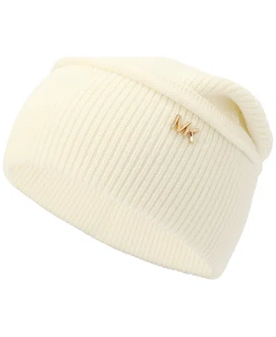 Michael Kors Women's Exposed Seam Cuff Beanie In White