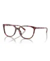 Michael Kors Women's Eyeglasses, Mk4067u In Plum Graphic Tortoise