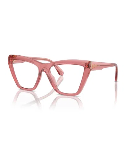Michael Kors Women's Eyeglasses, Mk4118u In Rose Transparent