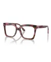 Michael Kors Women's Eyeglasses, Mk4119u In Plum Graphic Tortoise