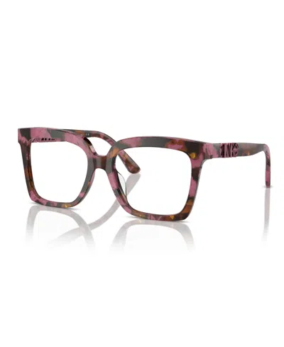 Michael Kors Women's Eyeglasses, Mk4119u In Plum Graphic Tortoise
