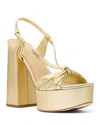 Michael Kors Women's Gabriella Platform Sandals In Pale Gold