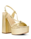 Michael Kors Women's Gabriella Platform Sandals In Pale Gold