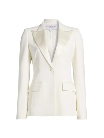 Michael Kors Women's Georgina Sequinned Single-breasted Blazer In Neutral