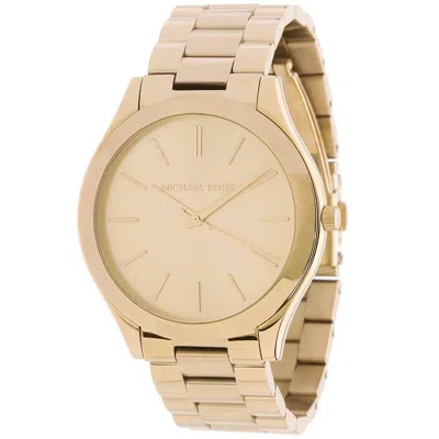 Michael Kors Slim Runway 42mm Watch In Gold