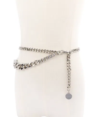 Michael Kors Women's Gradient Swag Chain Belt In Polished Nickel