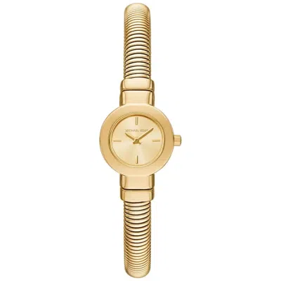 Michael Kors Women's Gramercy Gold Dial Watch In Brown