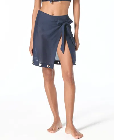 Michael Kors Women's Grommet Detail Swim Cover Up Pareo In Multi