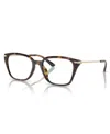 Michael Kors 54mm Rectangle Optical Glasses In Brown