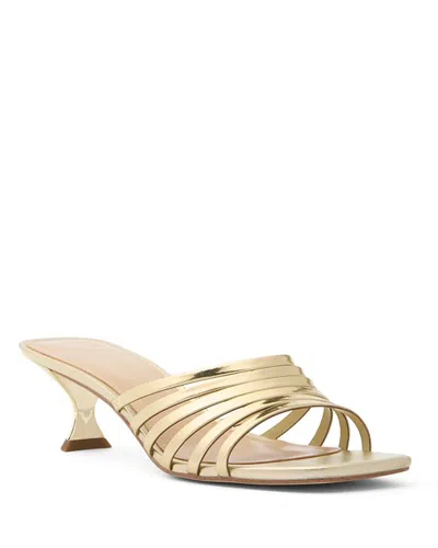 Michael Kors Women's Haisley Kitten Heel Sandals In Gold
