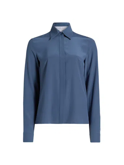 Michael Kors Women's Hansen Button-front Shirt In Blue