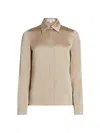 Michael Kors Women's Hansen Charmeuse Shirt In Sand