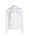 Michael Kors Hansen Charmeuse Button-front Shirt In White