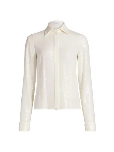 Michael Kors Women's Hansen Sequined Shirt In White