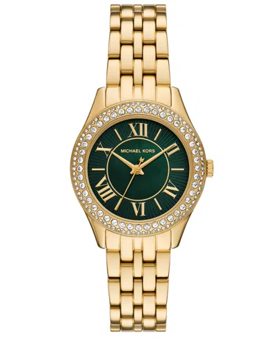 Michael Kors Women's Harlowe Three-hand Gold-tone Stainless Steel Watch 33mm