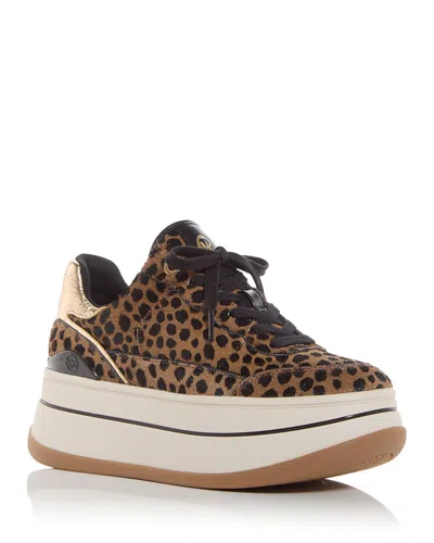 MICHAEL KORS WOMEN'S HAYES CALF HAIR PLATFORM SNEAKERS