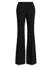 Michael Kors Haylee Stretch Pebble Crepe Flared Trousers In Black