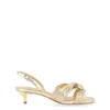 Michael Kors Women's Heel Shoes  - Alessia Kitten Sandal - Gold In Gold