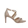 Michael Kors Women's Heel Shoes  - Kinsley Sandal - Gold In Gray